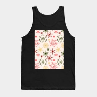 Falling Snowflakes - Gilded Traditions - Minimalist Colorful Holidays Tank Top